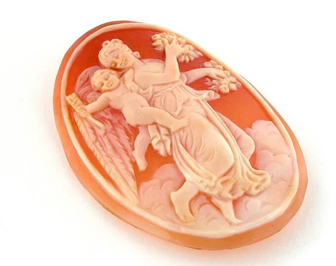 Shell cameo Flora silhouette italian cameos donadio cameo shell cornelian cameo camée lâche ルーズカメオ свободная камея camafeo flojo