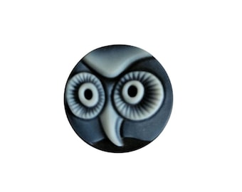 Agate Owl Cameo: Loose Stone, Italian Jewelry (20mm)