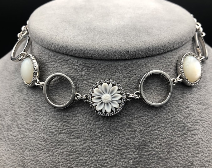 Chain cameo necklace flower italian cameo jewelry donadio cameo shell Collier camée collar camafeu Камея ожерелье カメオネックレス