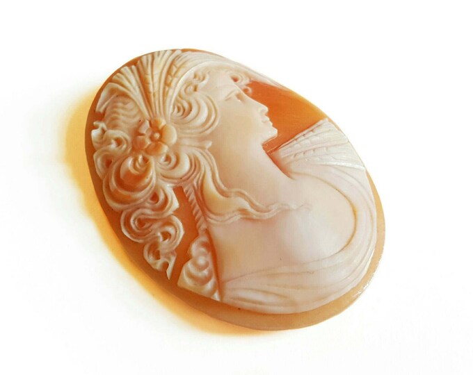 Shell cameo Ceres italian cameo jewelry donadio cameo shell carnelian cameo camée lâche ルーズカメオ свободная камея camafeo flojo birthday gift