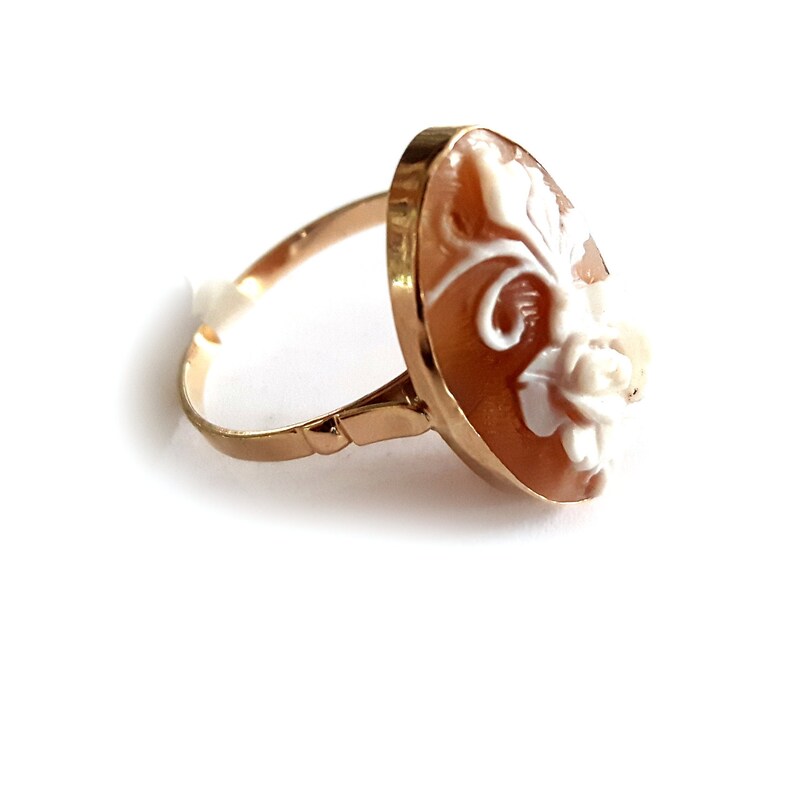 Gold shell cameo ring floral italian cameo jewelry donadio cameos shell bague cam\u00e9e \u043a\u0430\u043c\u0435\u044f \u043a\u043e\u043b\u044c\u0446\u043e \u30ab\u30e1\u30aa\u30ea\u30f3\u30b0 anillo camafeo