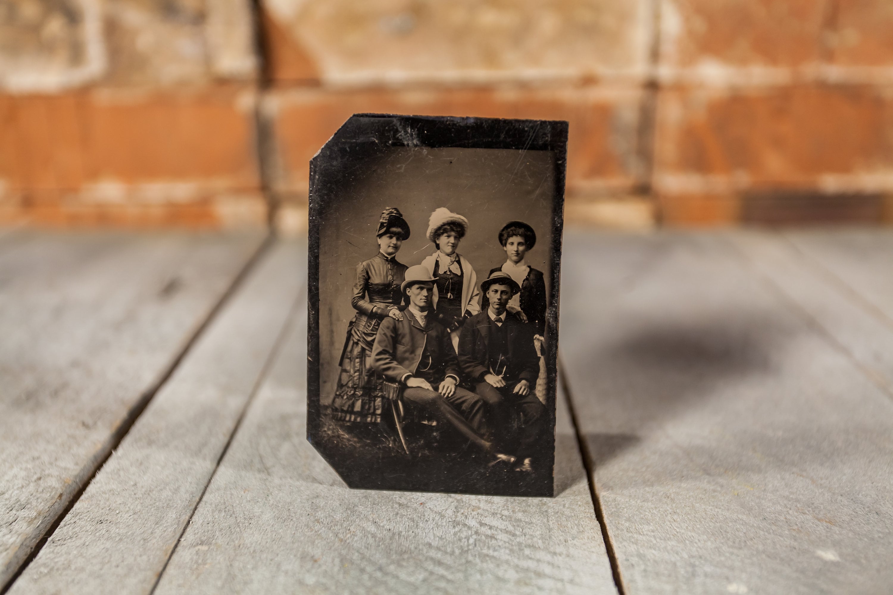 Antique Tintype Photography Sibling Family Photo Friends Photo Tintype