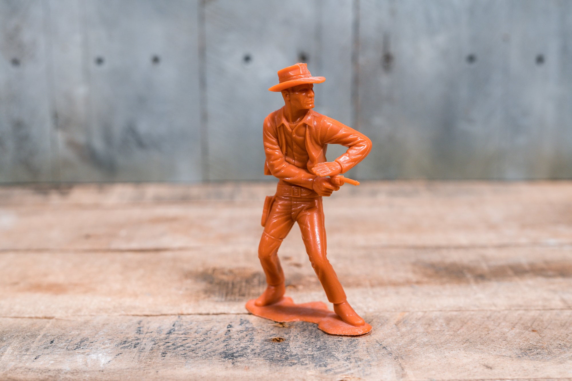 Vintage Louis Marx Cowboy Plastic Toy Figure Cowboys Indians Kids Toys