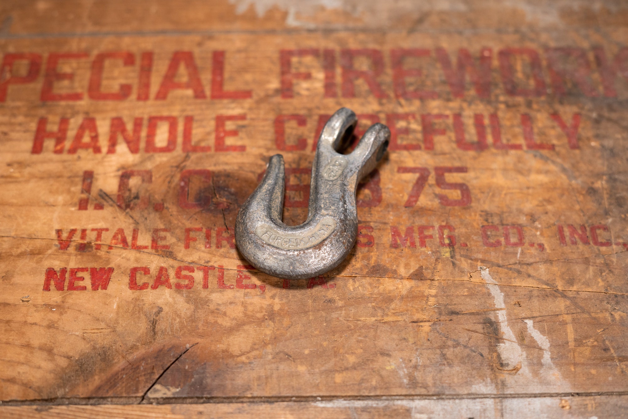 Vintage Cast Iron Hook 5/16 Heavy Duty Rustic Primitive Barn Hook