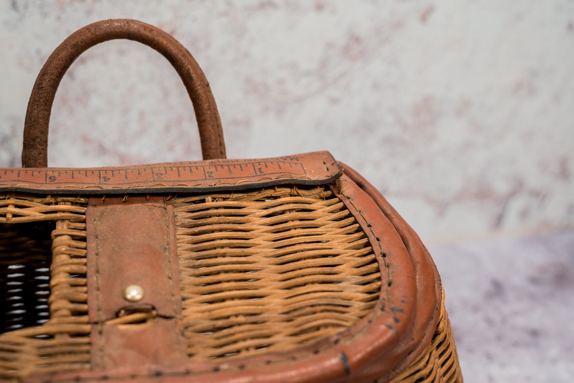 Vintage Wicker Fishing Creel Basket Wicker creel Fishing Carrier