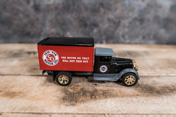 Vintage 1931 Dodge Bros AMOCO Freight Bank ISO-VIS Motor Oil Gasoline Die-Cast Man Cave