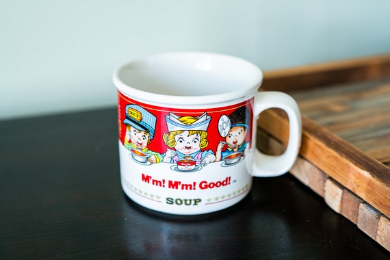 Vintage Campbell's Soup Mug Ceramic Cup Campbell's Kids M'm! M'm! Good! Kitchen Decor