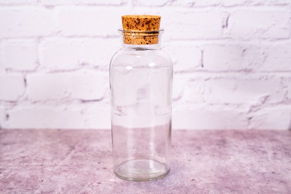 Vintage TCW Co. Apothecary Bottle with Cork Glass Bottle Home Decor Medicine Bottle