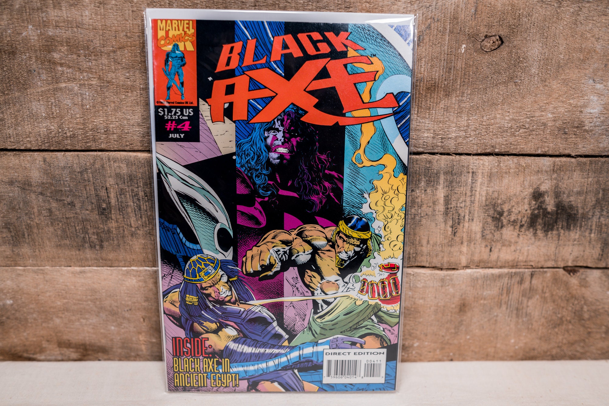 Vintage 1990s Black Axe 4 Marvel Comic Book