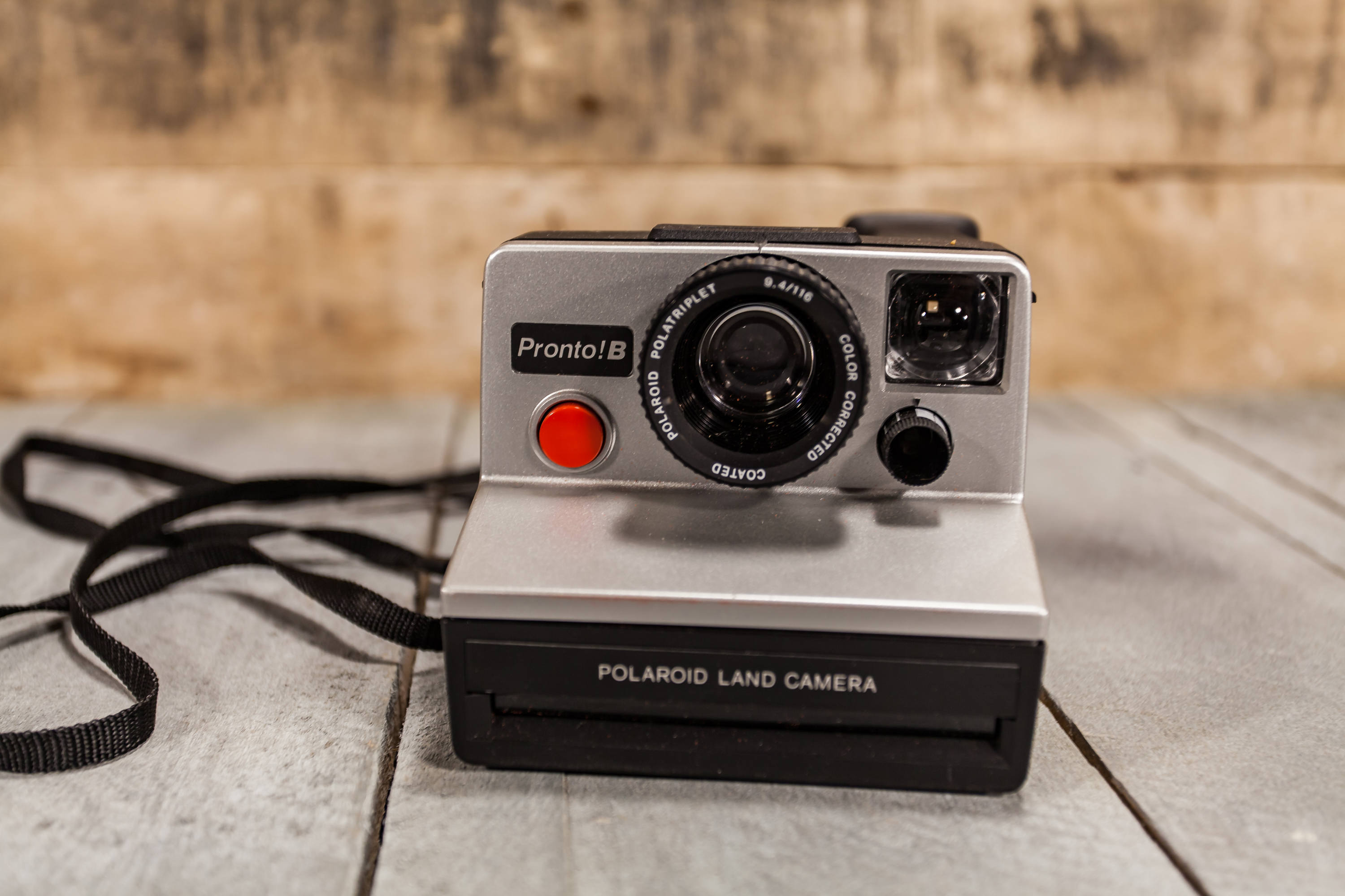 Vintage 1970s Polaroid Pronto B Land Camera Silver Photo Prop