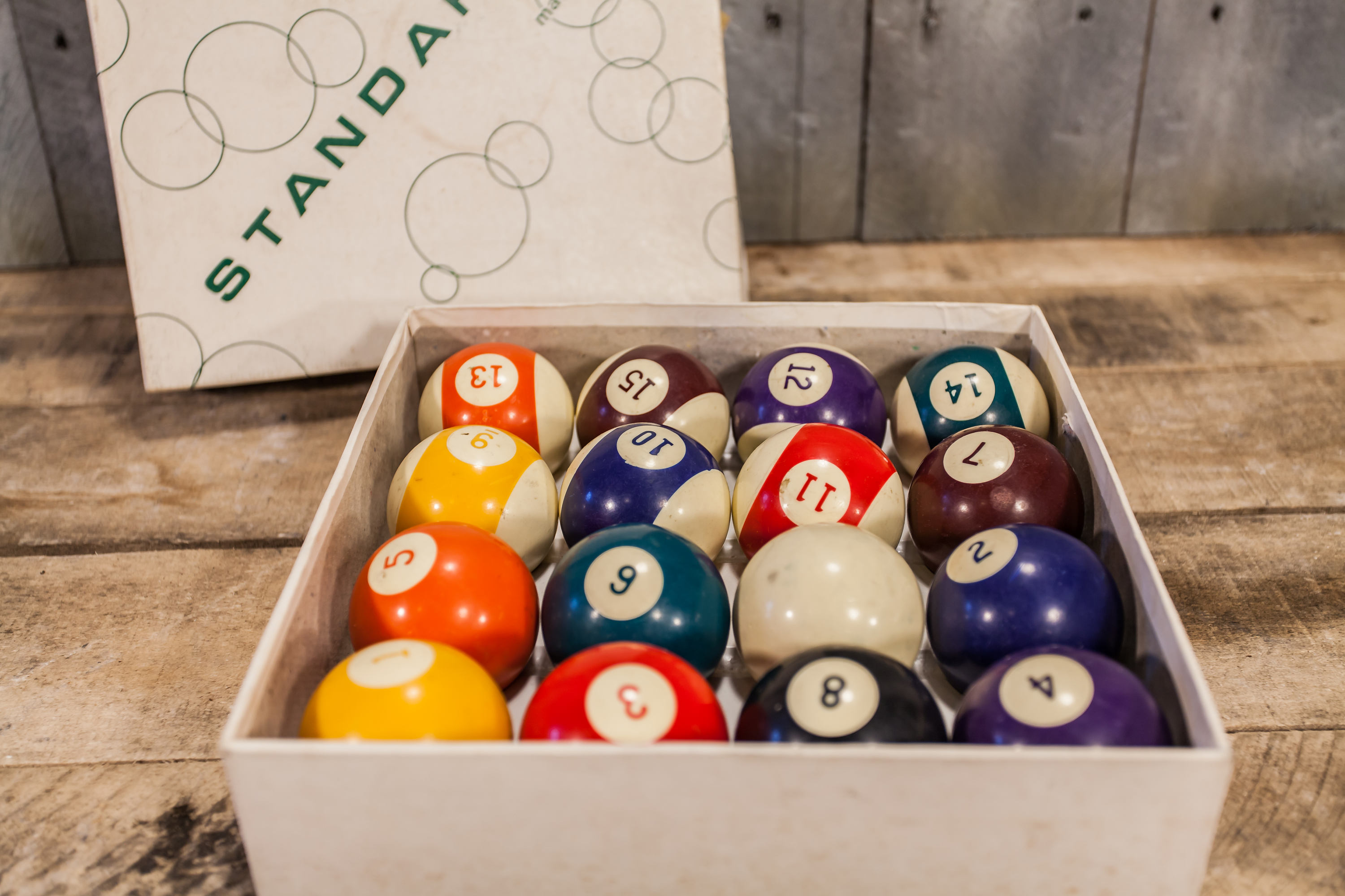 Vintage Billiard Pool Ball Set Made in Belgium Man Cave Decor Game Room