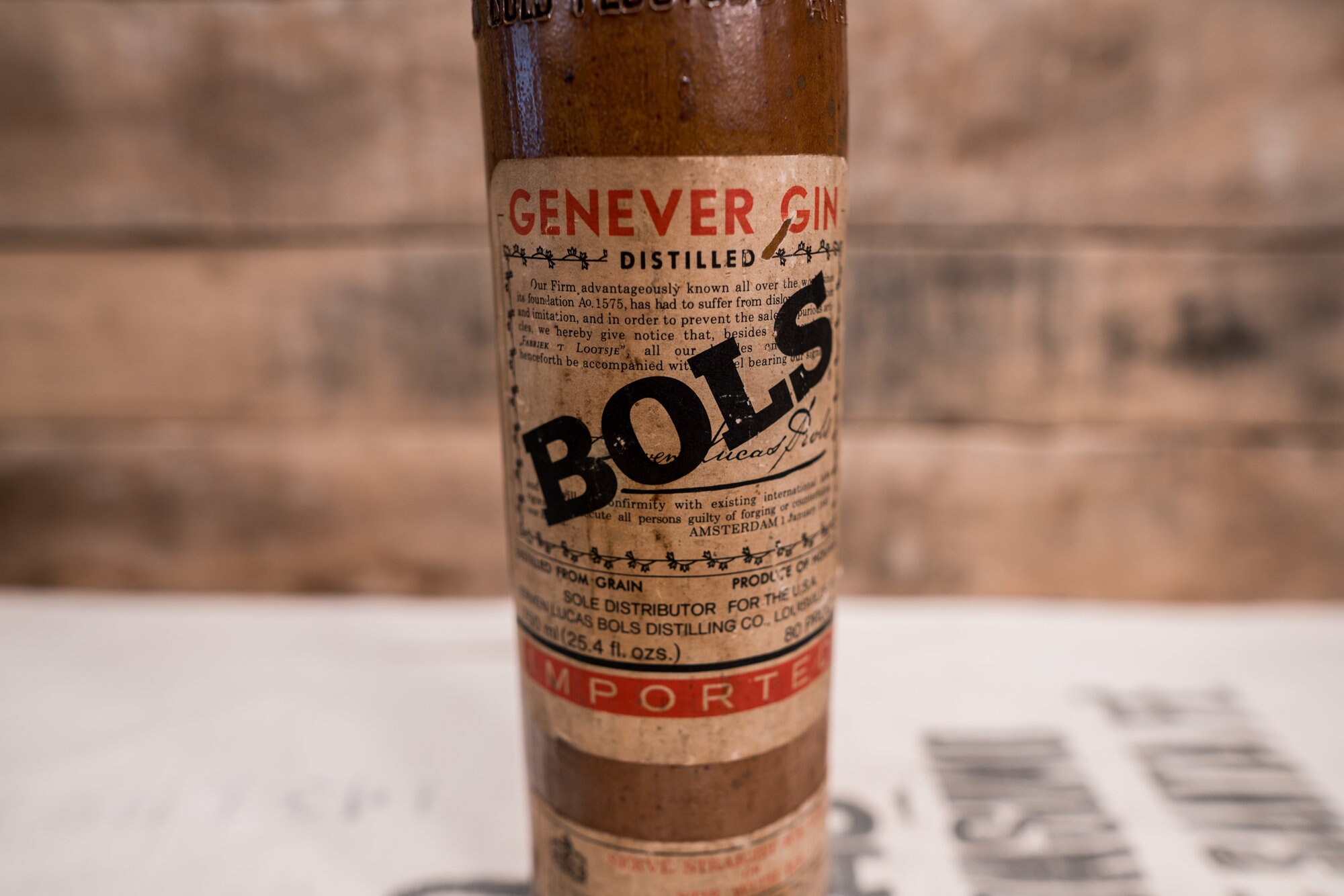 Download Vintage Genever Gin BOLS Gin Stoneware Bottle Ceramic Bottle Amsterdam Bottle Man Cave Bar
