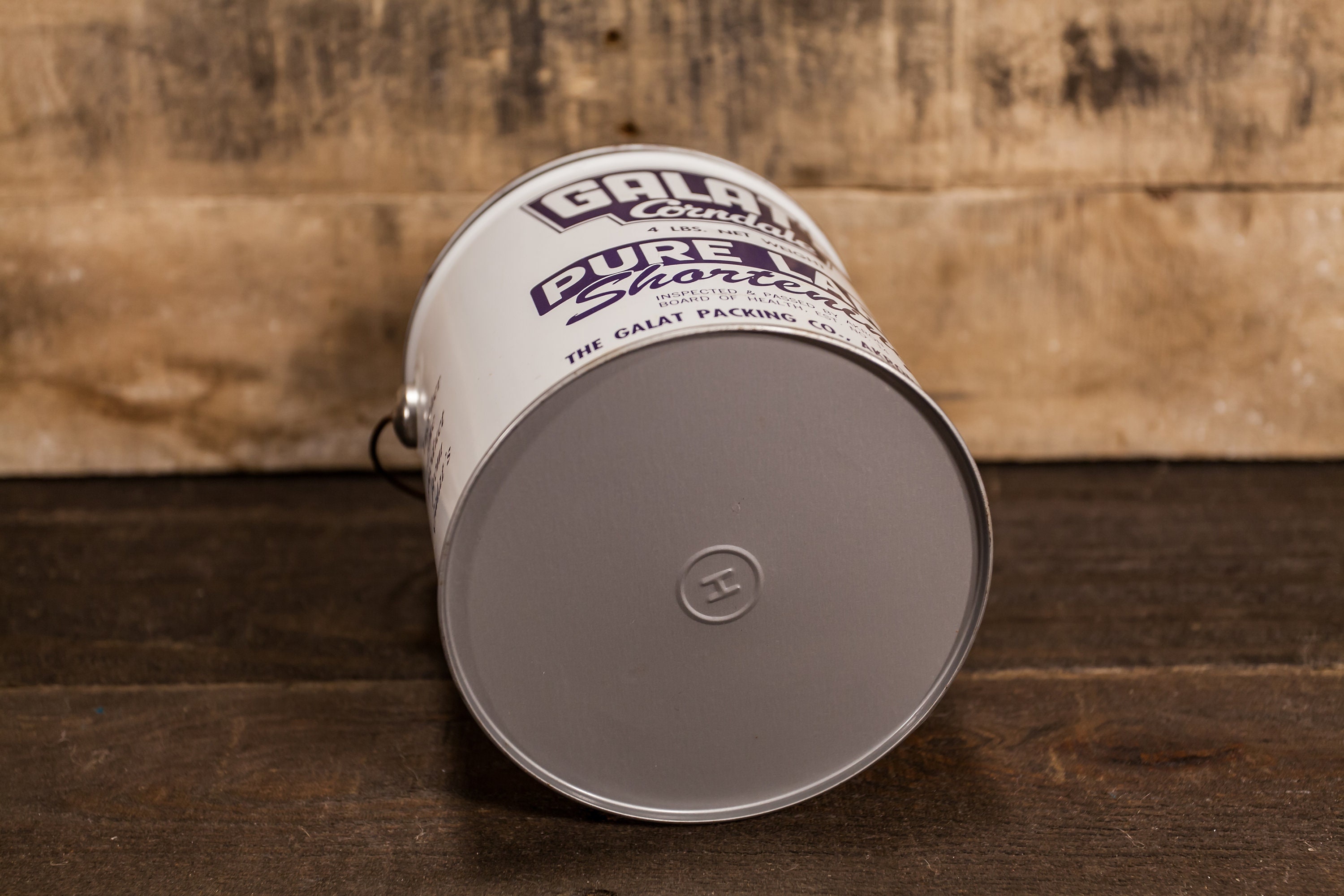 Vintage Galat's Corndale Lard Tin Pail Can Bucket Akron Ohio