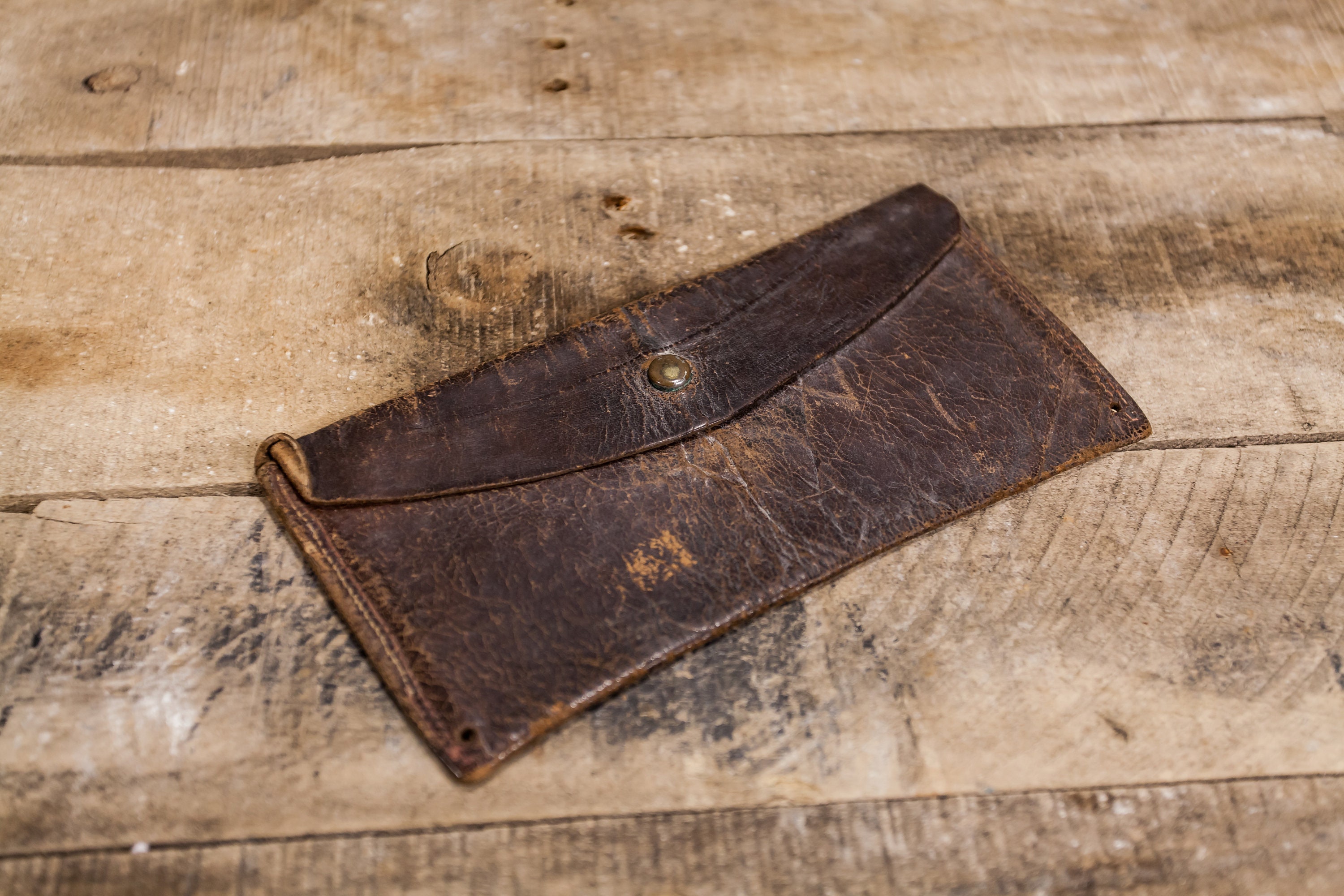 Vintage Leather Pouch Money Handbag Money Bag Rustic