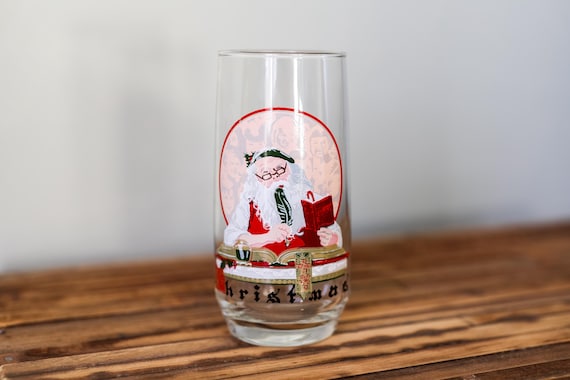 Vintage Curtis Pub Coca-Cola Christmas Glass Norman Rockwell Saturday Evening Post Santa Claus