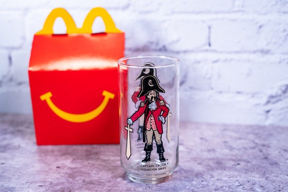 Vintage McDonalds Collector Series Drinking Glass Captain Crook Collectable Glassware