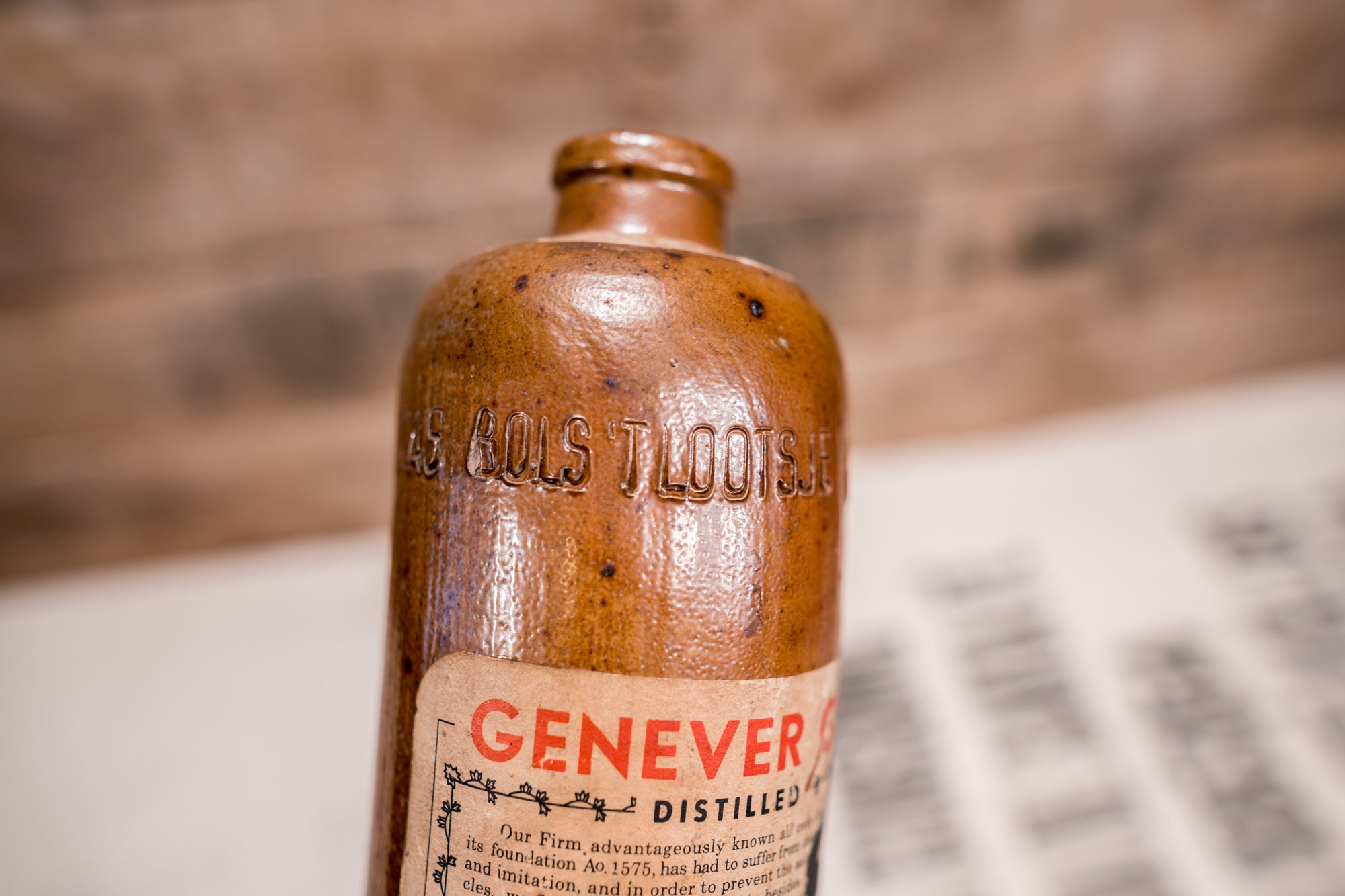 Download Vintage Genever Gin BOLS Gin Stoneware Bottle Ceramic Bottle Amsterdam Bottle Man Cave Bar
