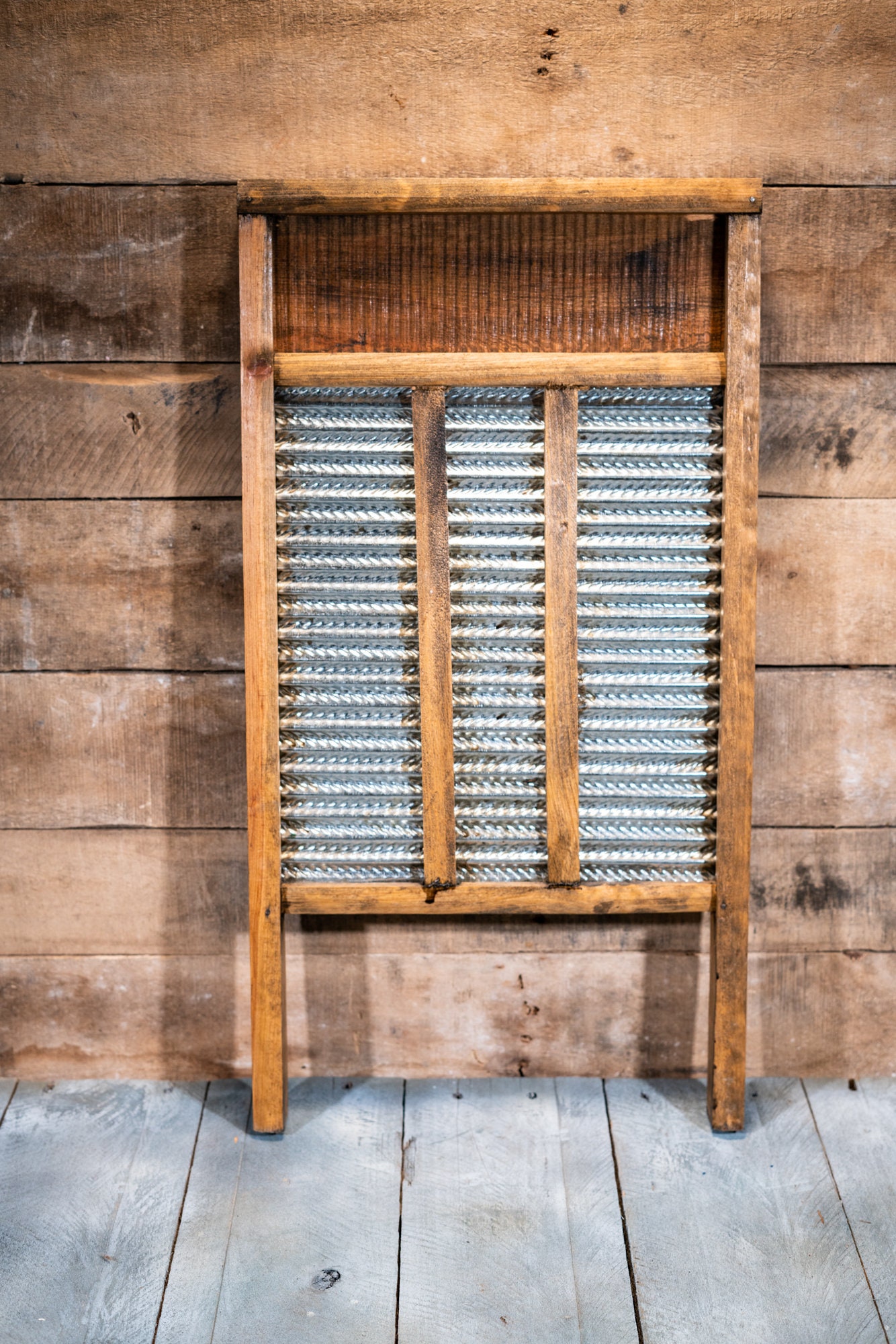 Vintage Imperial Washboard Wood Metal Farmhouse Washboard Advertising