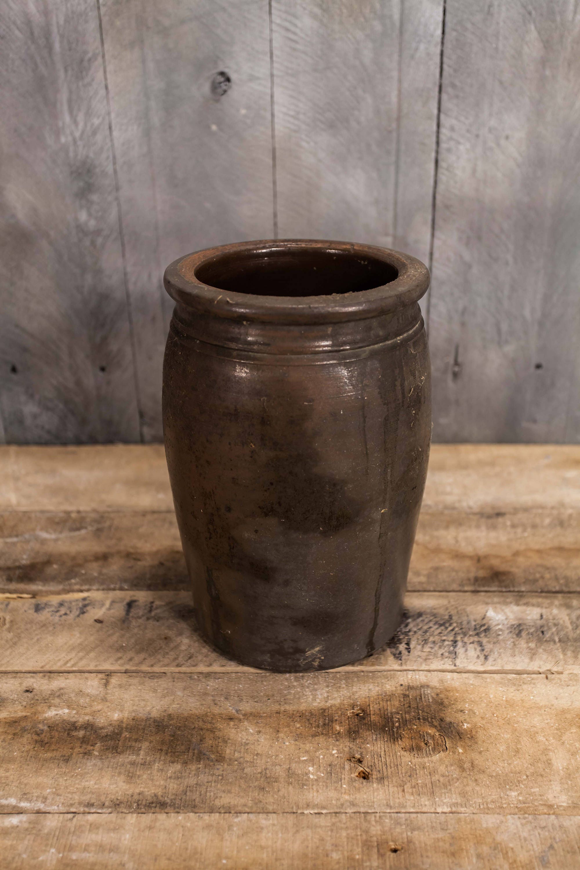 Antique A. P. Donaghho Parkersburg, West Virginia Stoneware Crock Gray