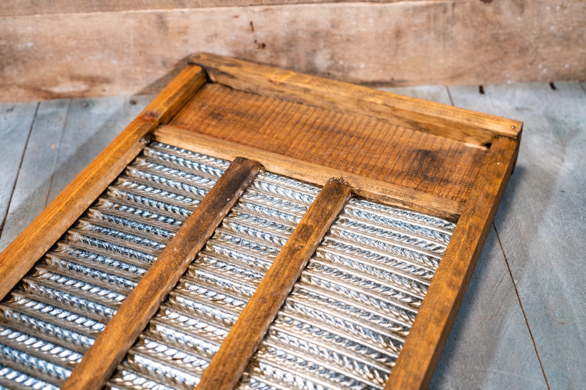 Vintage Imperial Washboard Wood Metal Farmhouse Washboard Advertising
