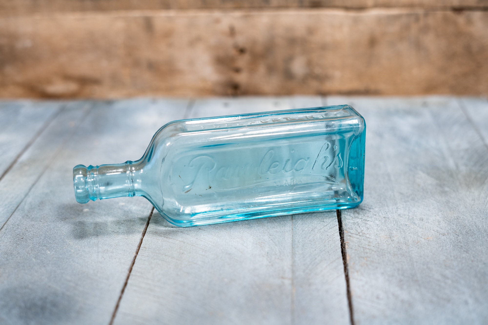 Vintage Rawleigh's Medicine Glass Bottle Pharmacy Bathroom Home Decor