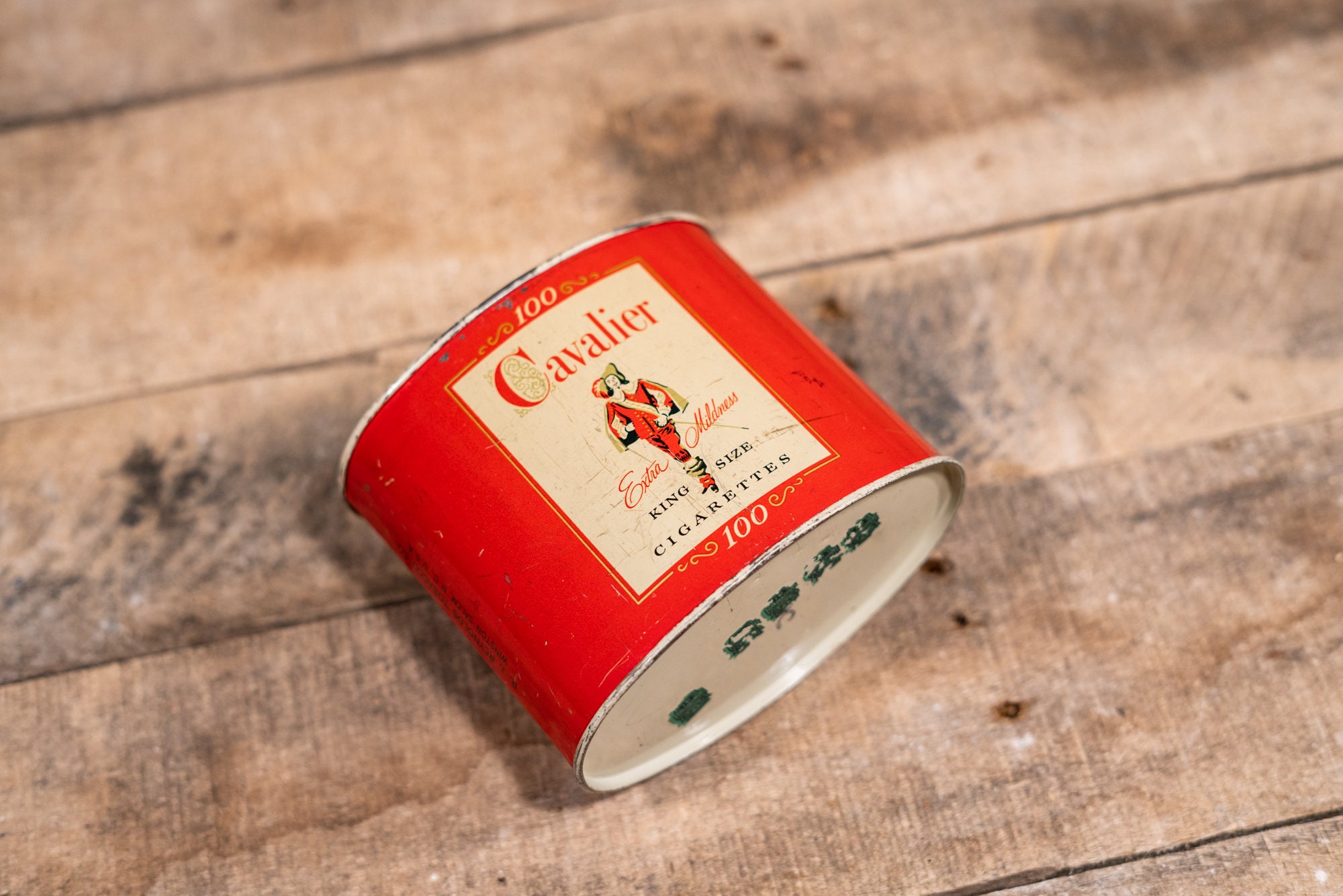 Vintage Cavalier Tobacco Tin Can Man Cave Cigarette Tin Can Etsy UK