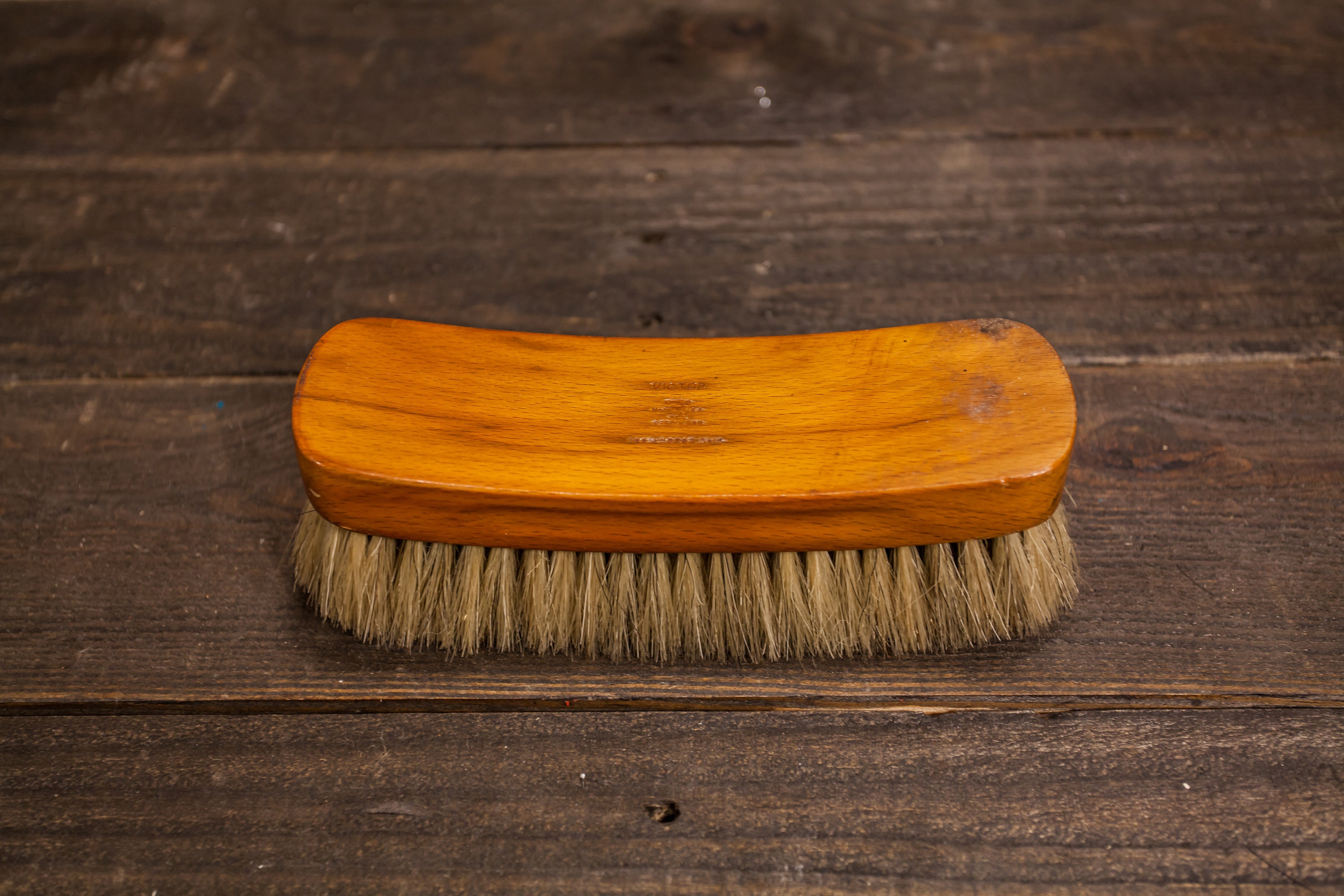 Vintage Victor Shoe Shine Brush Wood Brush Rustic Polish