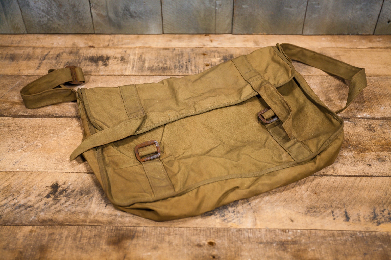 Vintage US Military Shoulder Bag Army Green Messenger Backpack Militaria