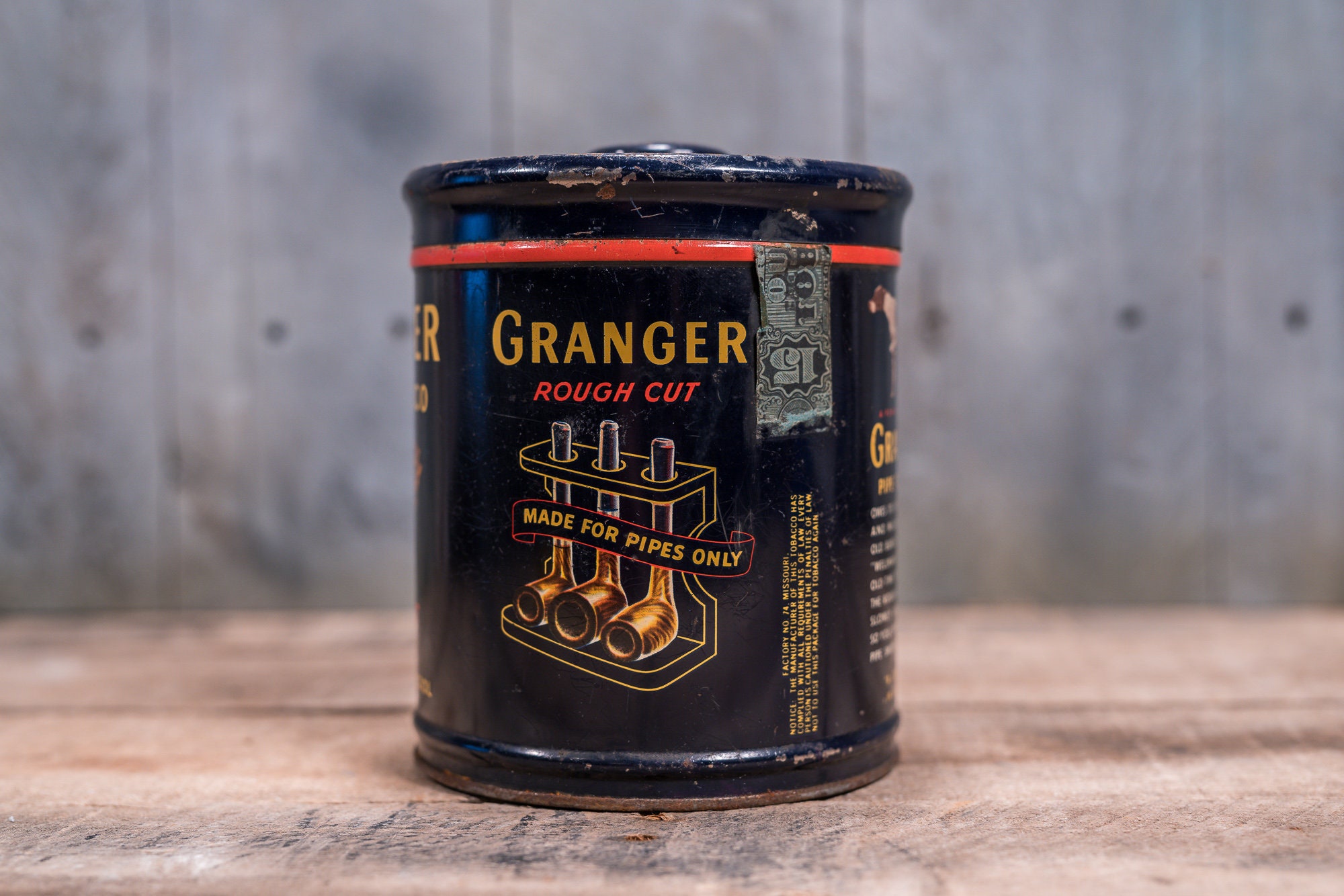 Vintage Granger Tobacco Tin Can Pointer Dog Man Cave ...