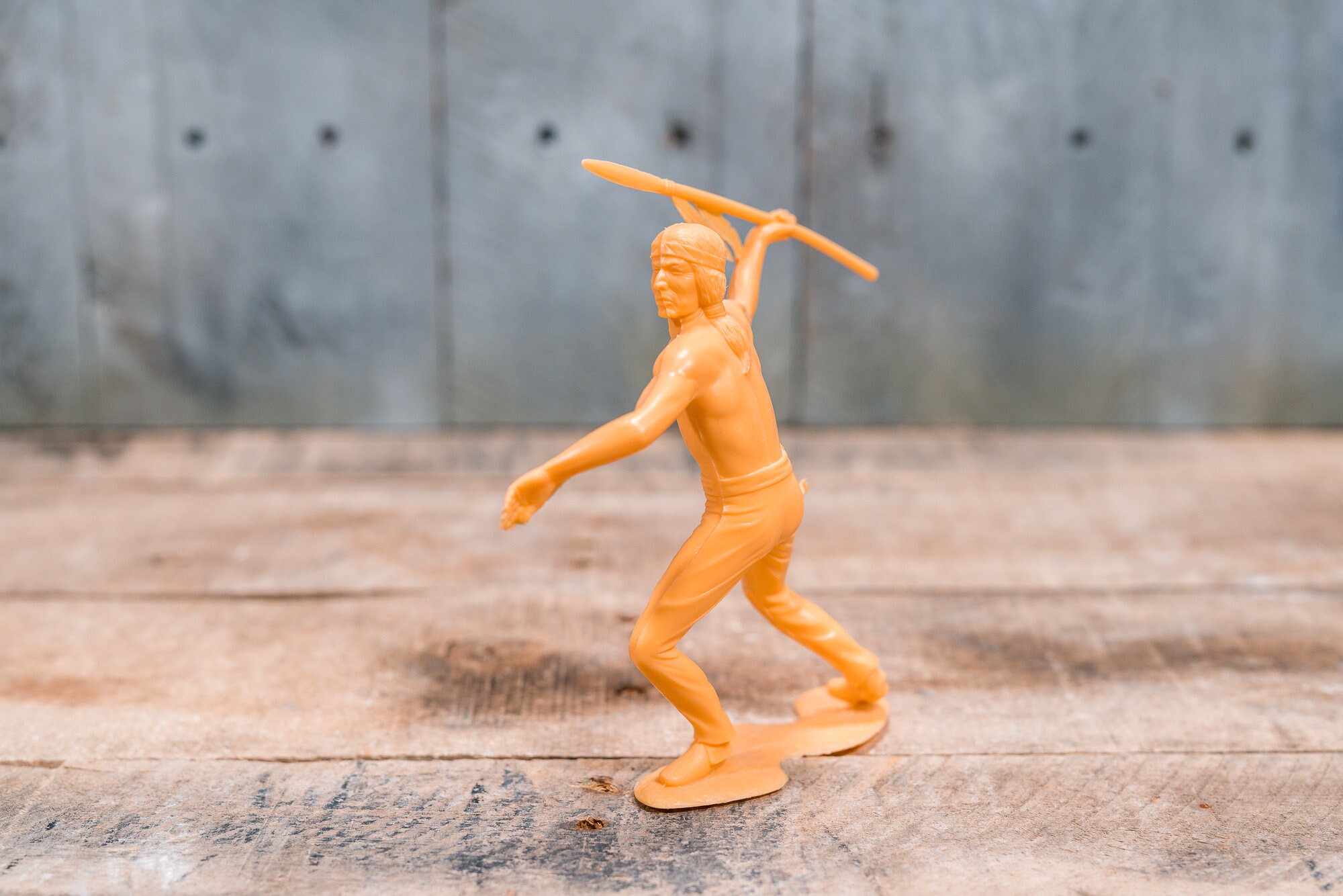 Vintage Louis Marx Indian Plastic Toy Figure Cowboys Indians Kids Toys