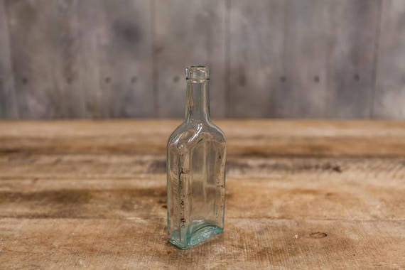 Vintage Chas. H Fletcher's Castoria Glass Medicine Bottle Pharmacy Bathroom Home Decor