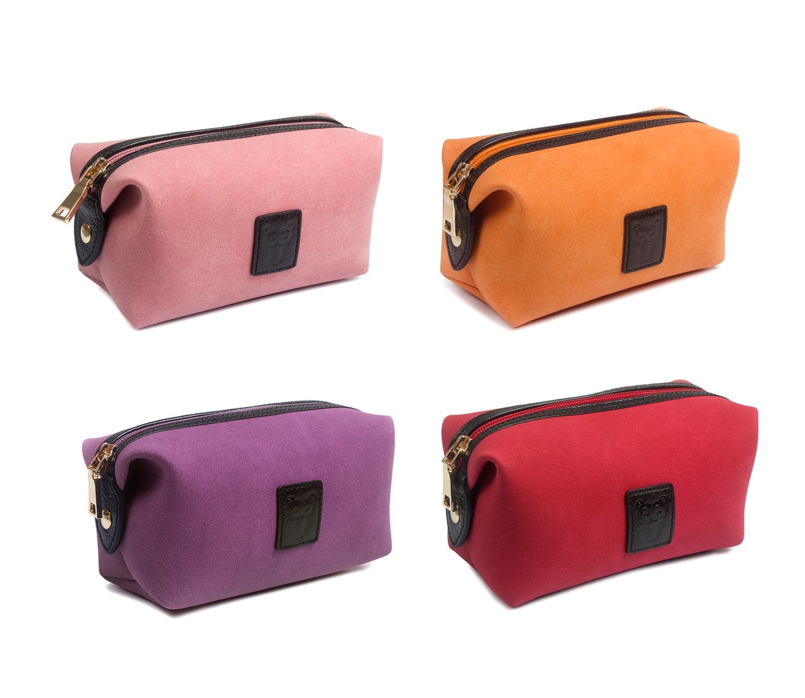 Women Makeup Bag Leather Girly Cosmetic Bag Toiletry Bag Etsy