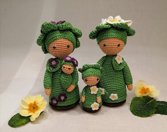 Flower Children Primrose Family - crochet pattern