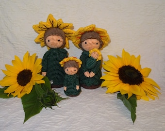 Herbstlinge Sonnenblumen Familie - Häkelanleitung