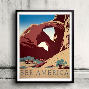 See America Fine Art Glicée Poster Digital Wall art Illustration Print Decorative SKU 0025 image 1