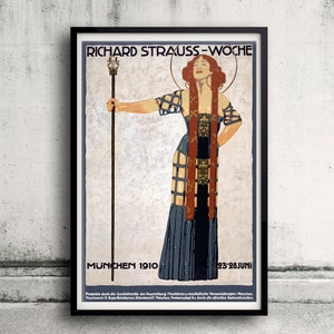 Richard Strauss, Woche vintage poster Digital Wall art Illustration Print Decorative - SKU 0048