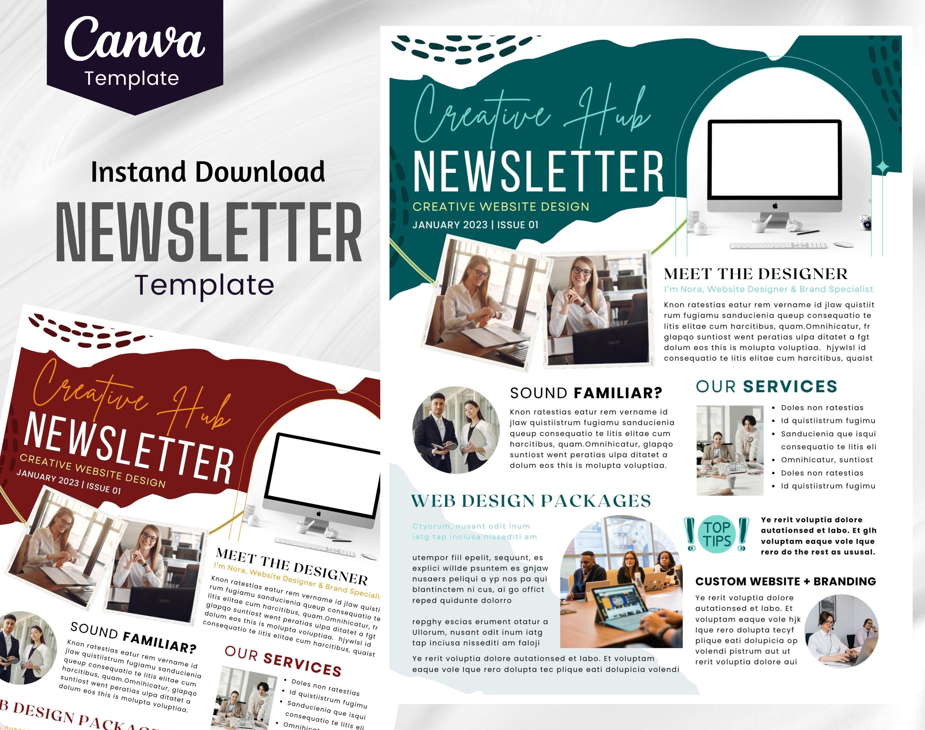 Email NEWSLETTER TEMPLATE Editable on Canva, Digital and Printable Email NEWSLETTER TEMPLATE Editable on Canva, Digital and Printable