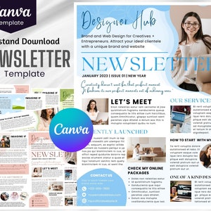 Editable Canva Email Newsletter Template for Small Business (Digital Download)