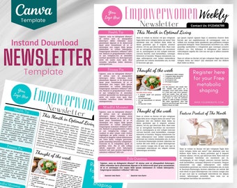 Editable Email Newsletter Template: Canva Design (Digital Download)