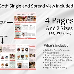 Bakery Newsletter Template: Editable Canva Design (digital Download) - Etsy