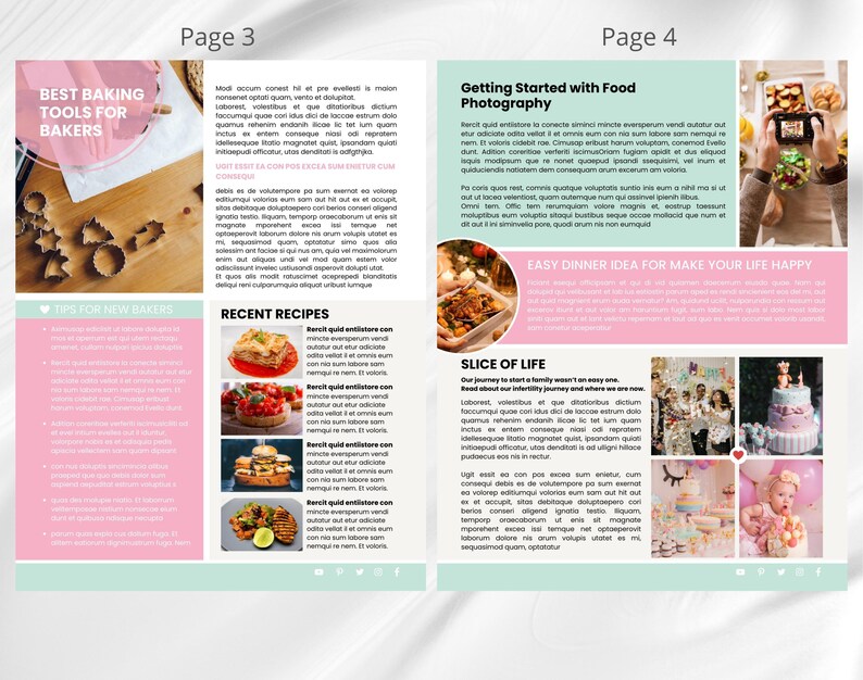 Bakery Email NEWSLETTER TEMPLATE Editable on Canva Digital Etsy