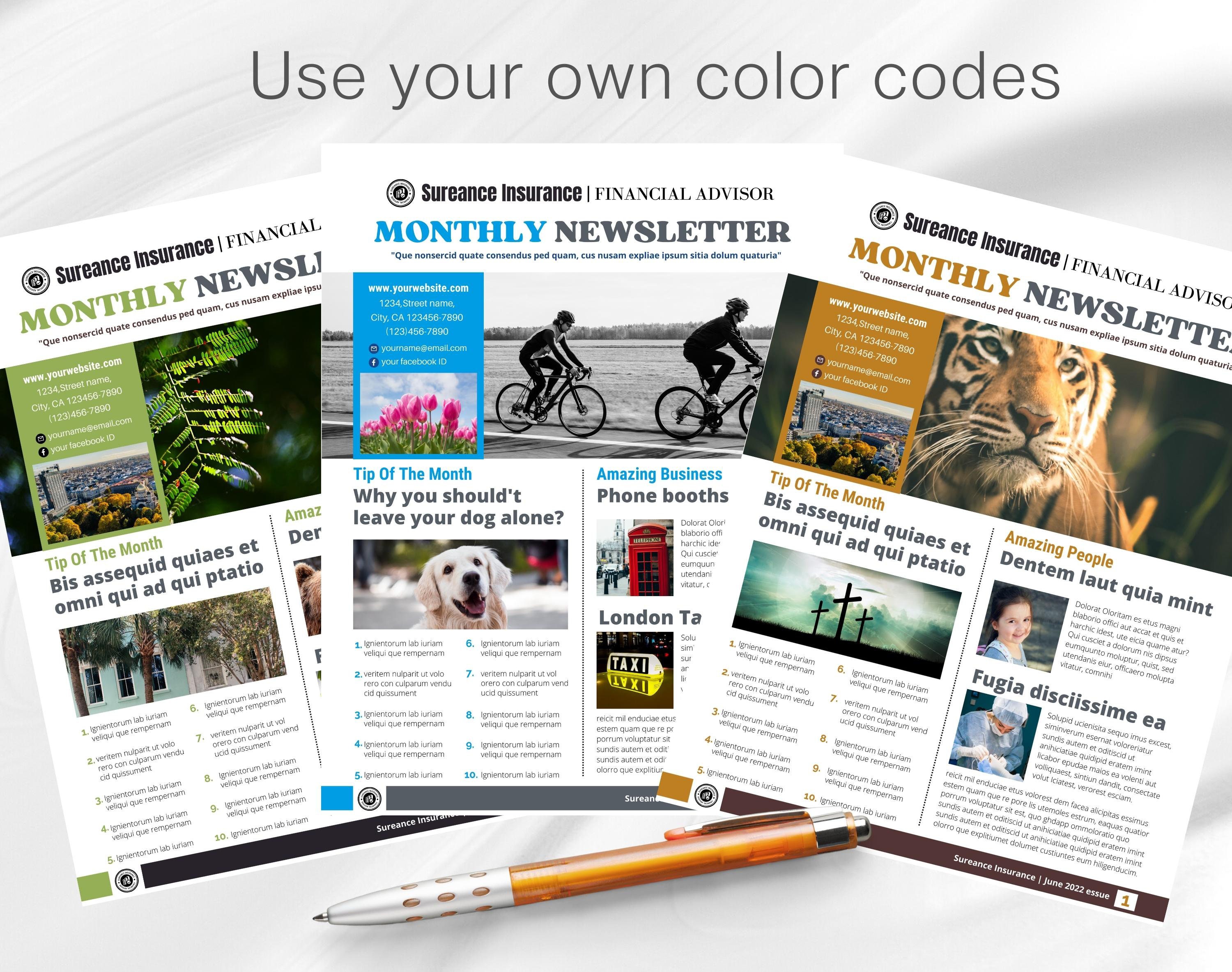 Email NEWSLETTER TEMPLATE Editable on Canva Digital and Etsy