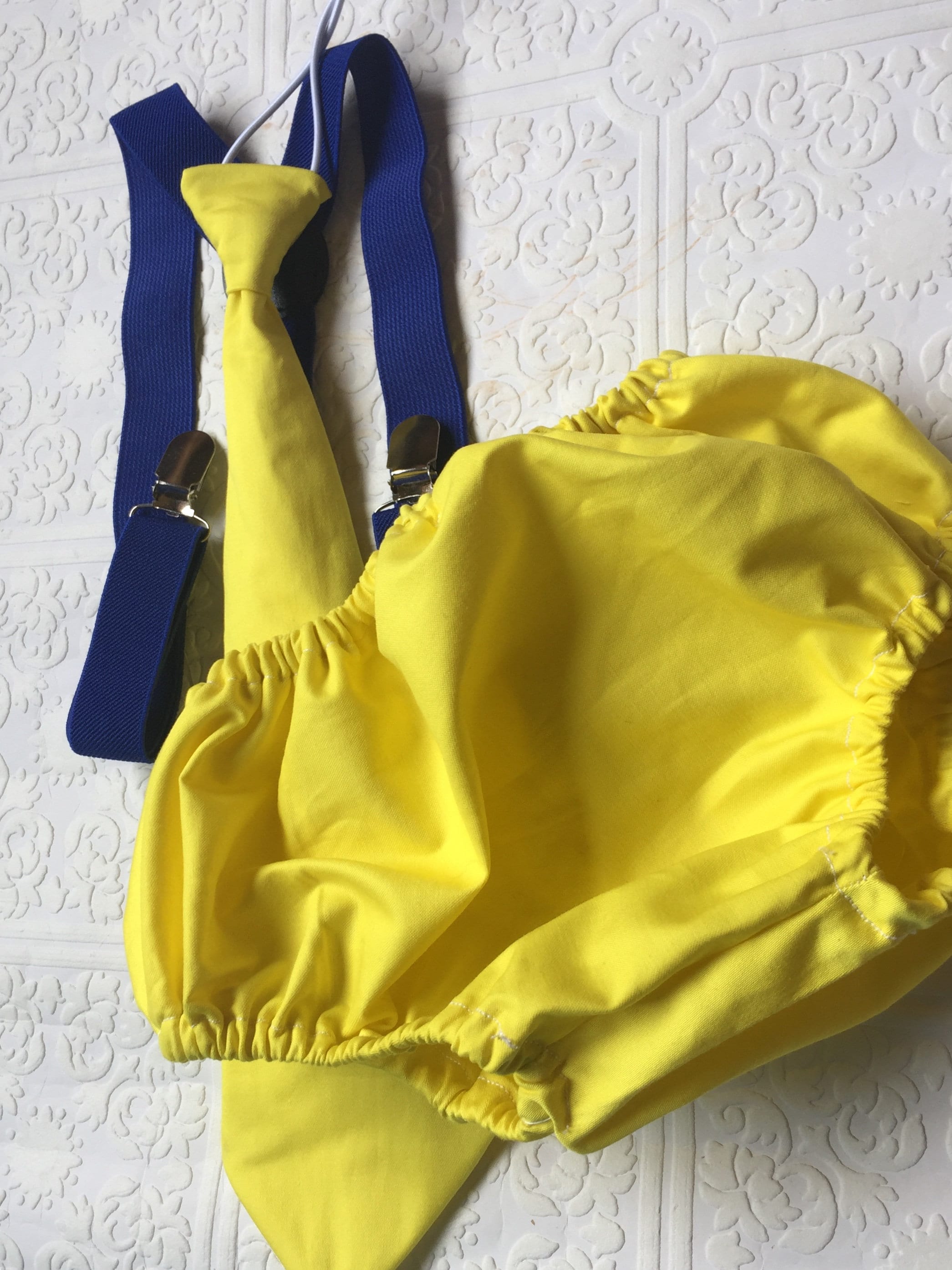 baby blue and yellow outfit