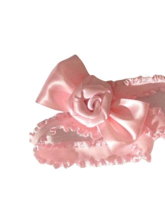 Princess headband, pink bow headband, rose headband, pink rose bow, baby bow headband, pink headband, baby flower headband, newborn headband
