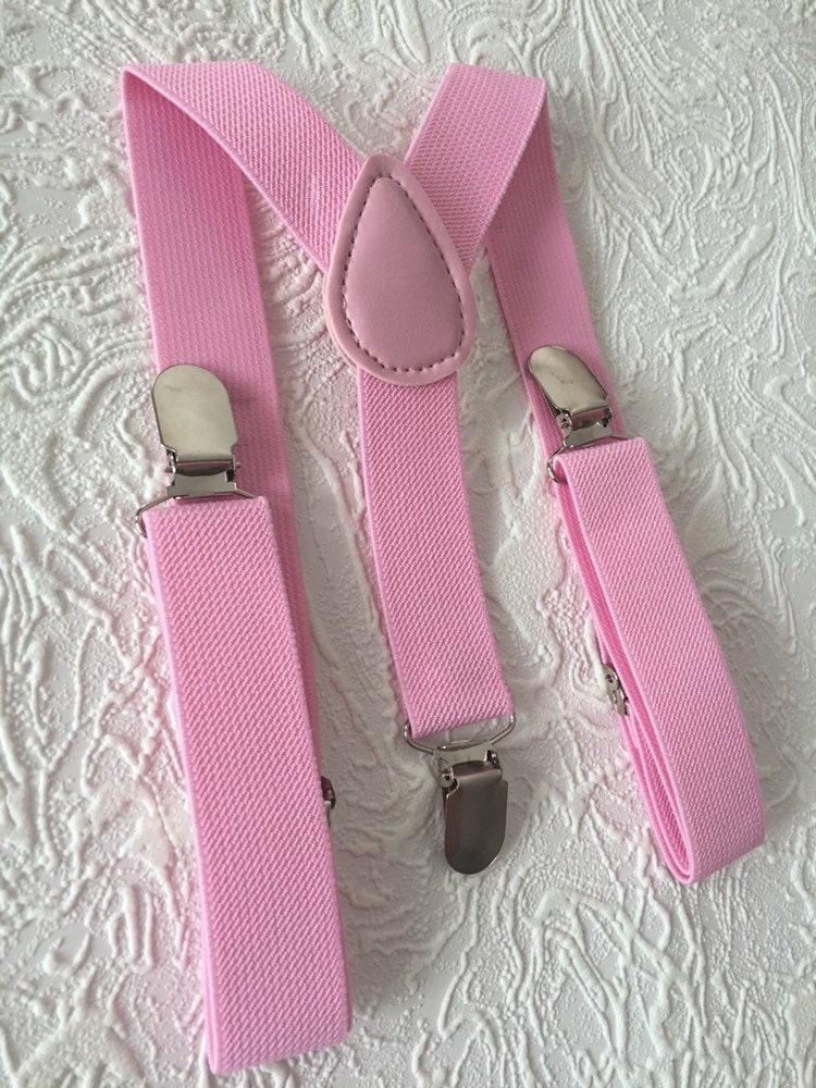Pink suspenders, boy suspenders, baby suspenders, pink baby suspenders