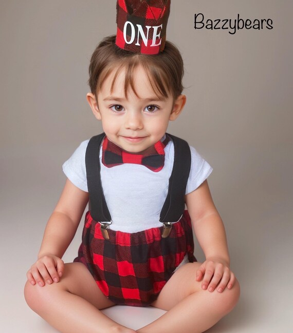 Lumberjack Diaper Cover, Buffalo Plaid First Birthday Outfit, Wild One Cake Smash, First Birthday Boy