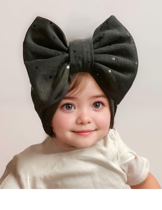 Black jersey turban hat / newborn baby turban hat / kids turban hat / toddler turban hat / jersey turban / hipster baby