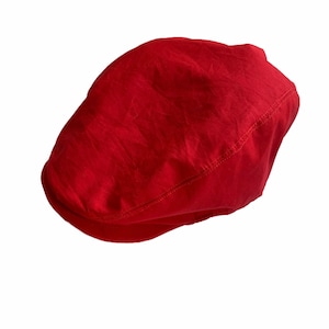 Berretto rosso, cappello rosso da strillone, cappello rosso per festeggiato, cappello rosso da uomo, berretto per la festa del Canada, berretto per San Valentino, berretto per il giorno dell'Indipendenza