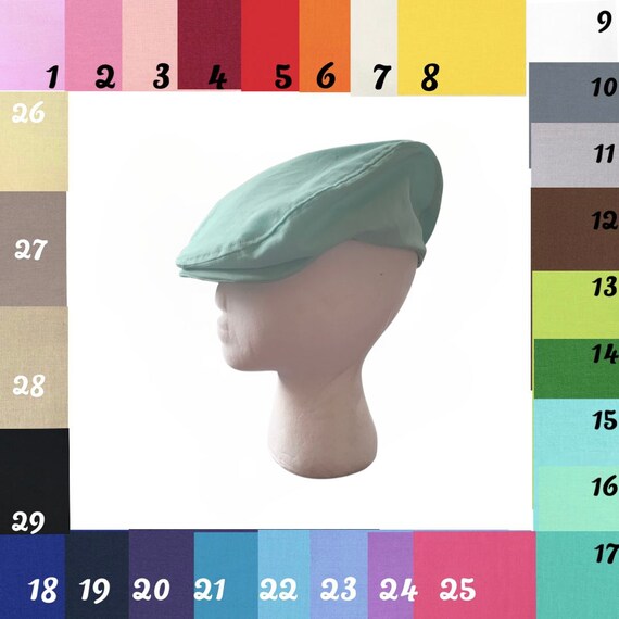 Boys Linen Flat Cap - Newsboy Cap - Baby Cap - Toddler Cap - Plenty of colours!