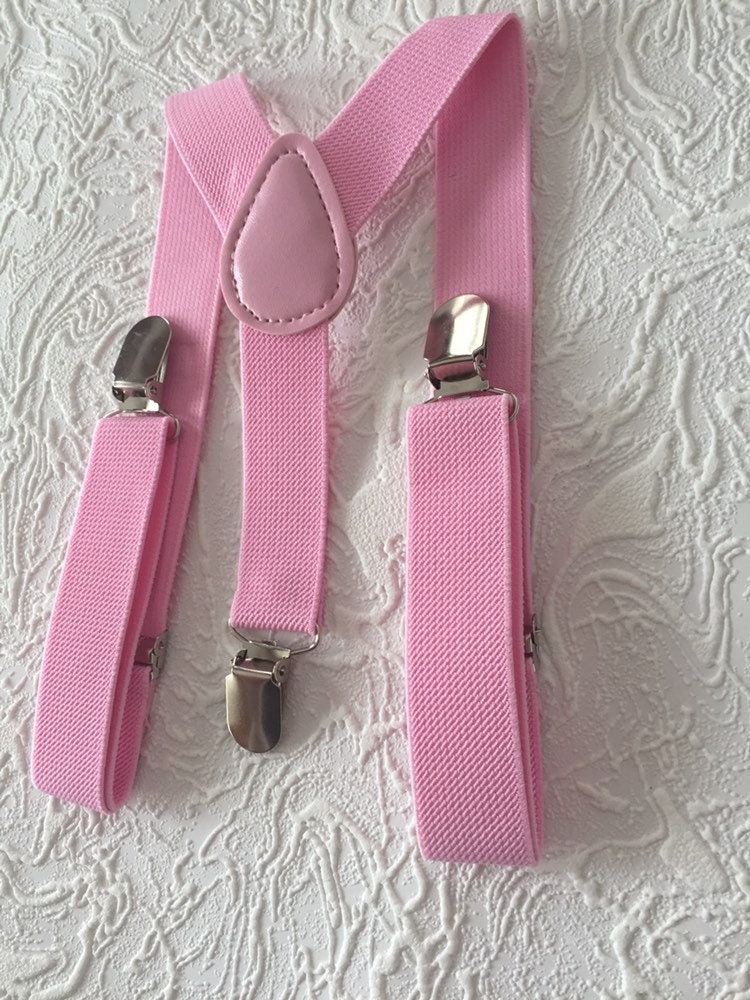 Pink suspenders, boy suspenders, baby suspenders, pink baby suspenders